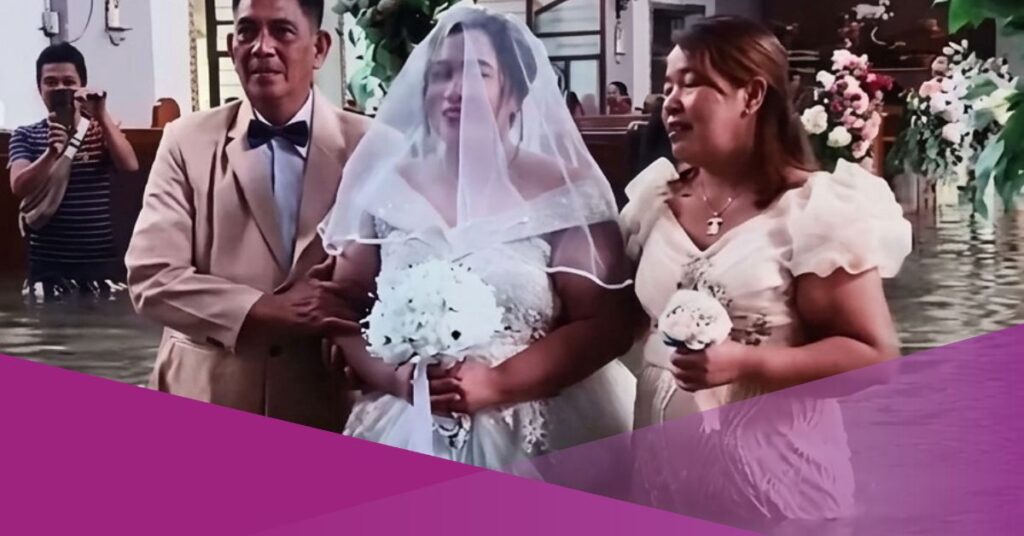 Filipino Couple Gets Married in a Flooded Church